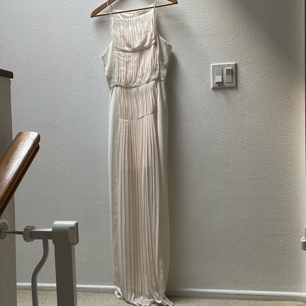 Keepsake blush pink and cream dress